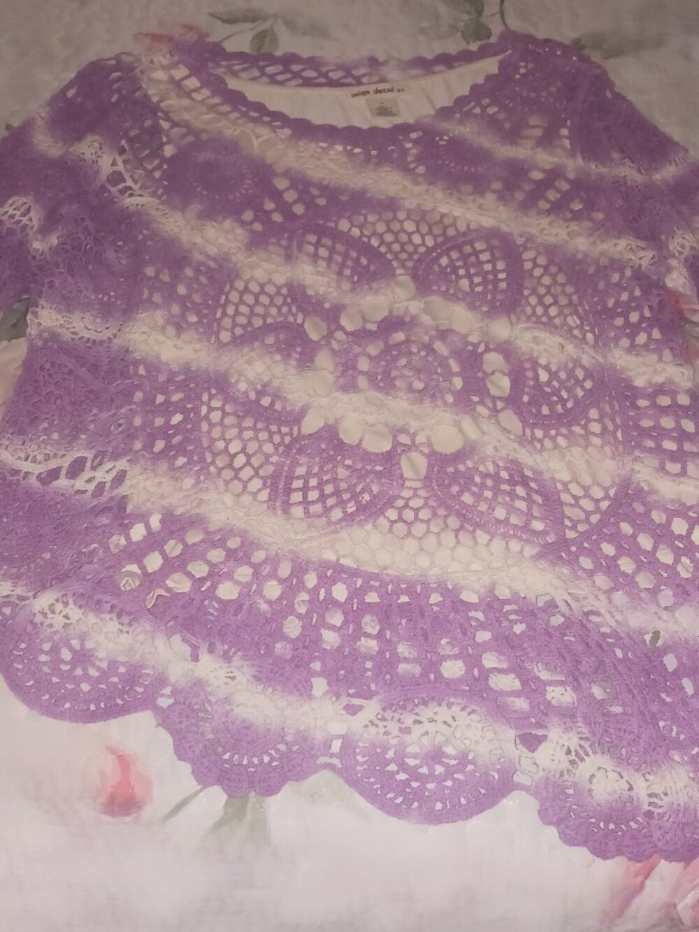 Indigo Thread Crochet Tunic with Camisole